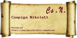 Csepiga Nikolett névjegykártya
