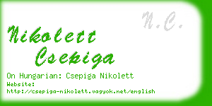 nikolett csepiga business card